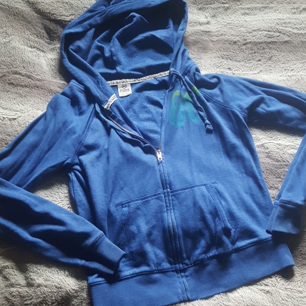 Victorias secret pink zip up hoodie